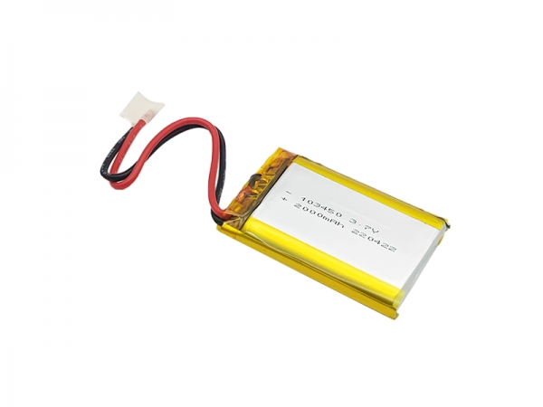  3.7V 2000mAh 103450 高溫鋰電池-20AWG